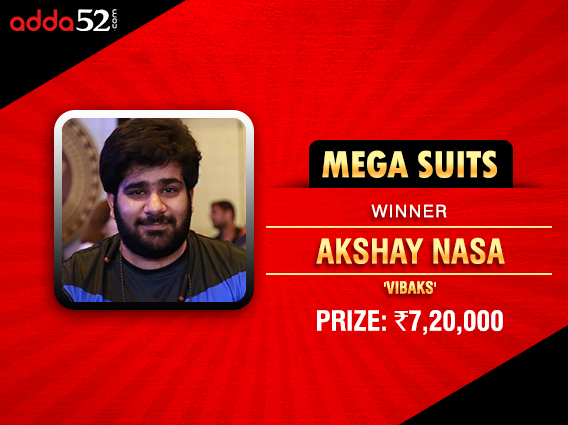 Another victory for Akshay Nasa - Adda52 Mega Suits