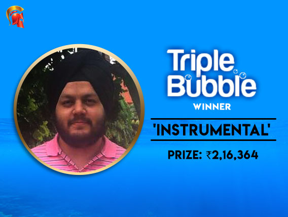 Arjanveer Chadha wins Spartan's Triple Bubble