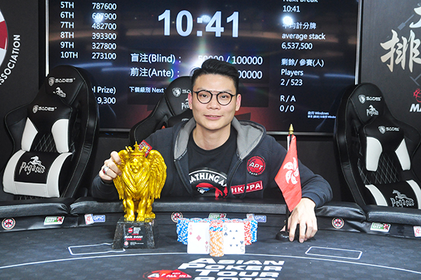 Chow Cliff wins first APT Taiwan Main Event