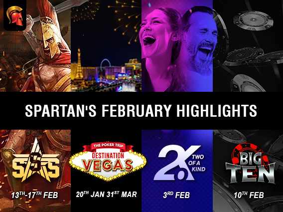 Double the fun and winnings on Spartan this February