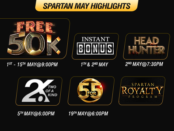 FREE bankroll building this May on Spartan