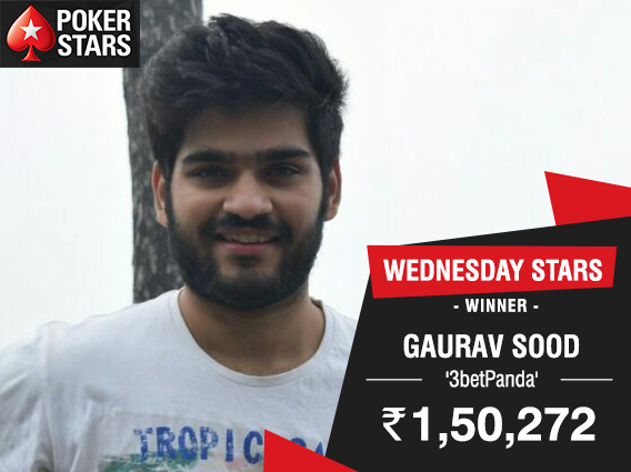 Gaurav Sood beats Gokul Raj to win PokerStars Wednesday Stars