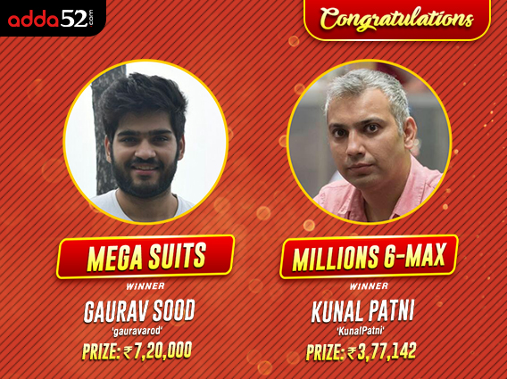 Gaurav Sood wins Mega Suits; Kunal Patni bags Millions