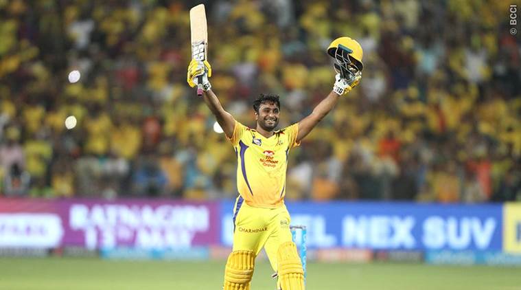 IPL 2018 Rayudu scores 100 as CSK beat SRH