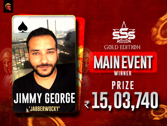 Jimmy George wins prestigious SSS Gold Edition Main Event