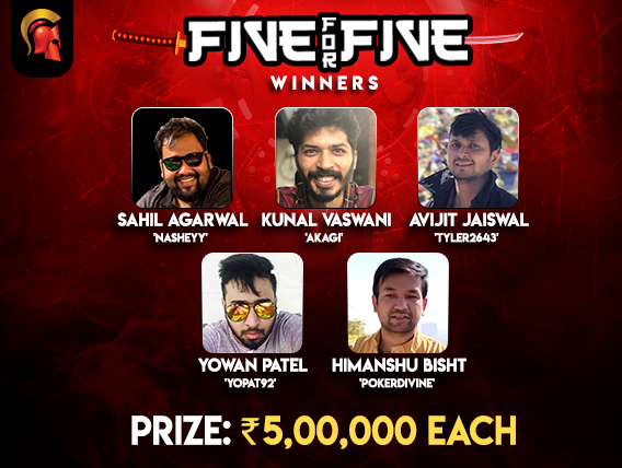 June 5For5 winners: Agarwal, Vaswani, Jaiswal, Patel, Bisht