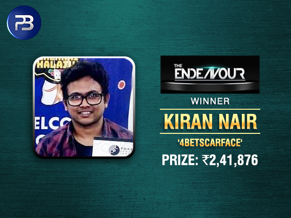 Kiran Nair ships The Endeavour on PokerBaazi