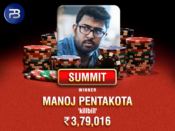 Manoj Pentakota aces PokerBaazi Summit