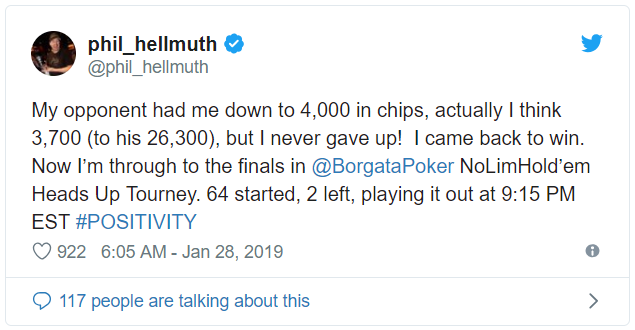 Phil Hellmuth wins 2019 Borgata Winter Open Heads-Up NLHE