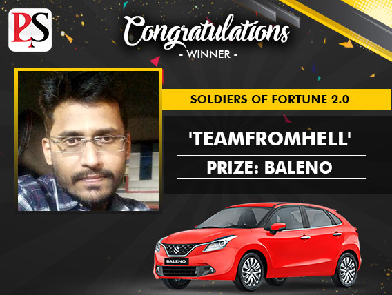 PokerSaint Soldiers of Fortune 2.0 'Teamfromhell' wins Baleno