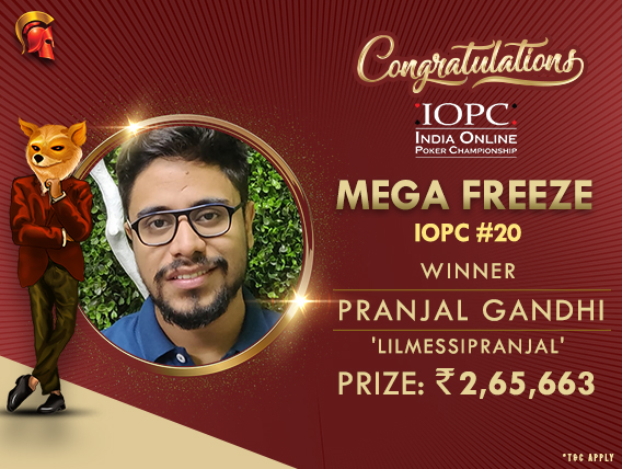 Pranjal Gandhi wins Mega Freeze on IOPC Day 4