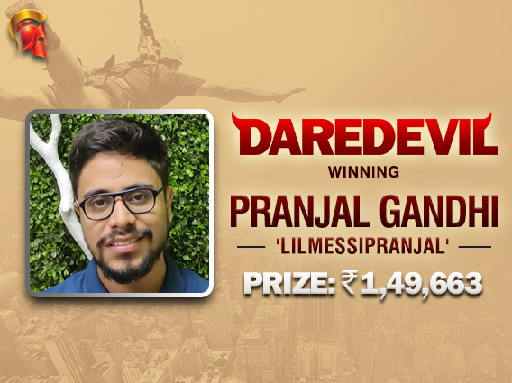 Pranjal Gandhi wins first Daredevil title on Spartan