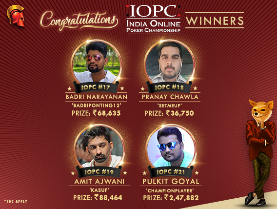 Pulkit Goyal and others crowned on IOPC Day 4