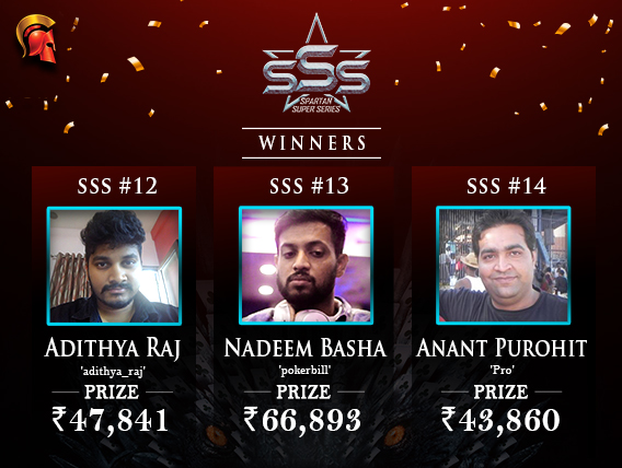 Raj, Purohit, Basha among winners on SSS Day 3