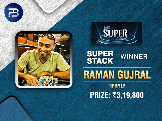 Raman Gujral wins BSS SuperStack on PokerBaazi