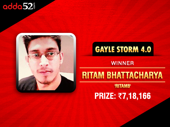 Ritam Bhattacharya ships Adda52 Gayle Storm 4.0