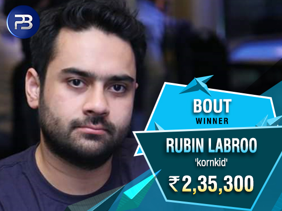 Rubin Labroo wins consecutive Bout titles on PokerBaazi