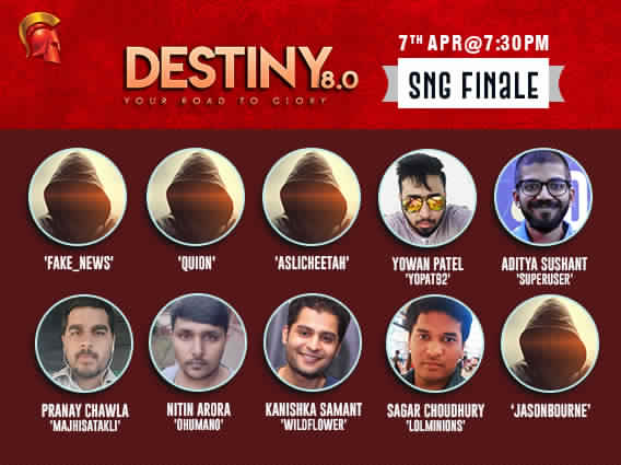 Meet the Destiny 8.0 SNG Finalists