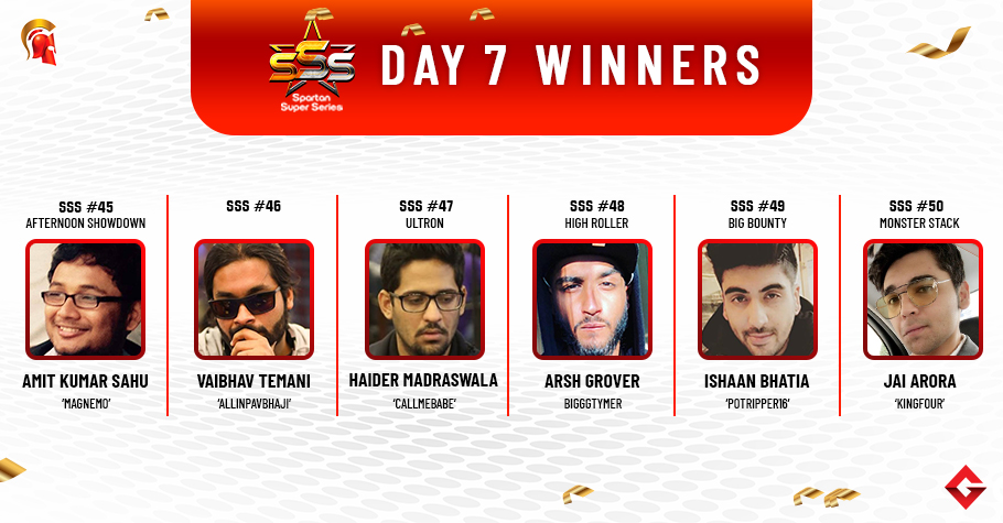 SSS Day 7: Sahu, Temani, Madraswala, Grover, Bhaita, Arora win big!