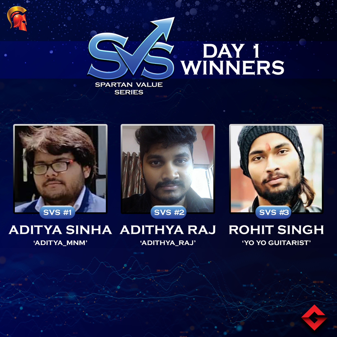 SVS Day 1 Aditya Sinha, Adithya Raj, Rohit Singh win titles