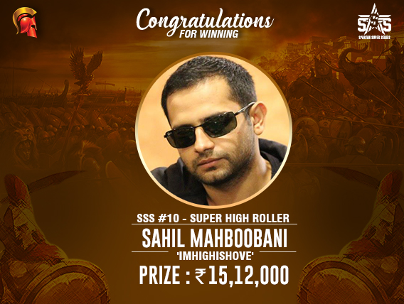 Sahil Mahboobani wins 15+L in SSS SHR