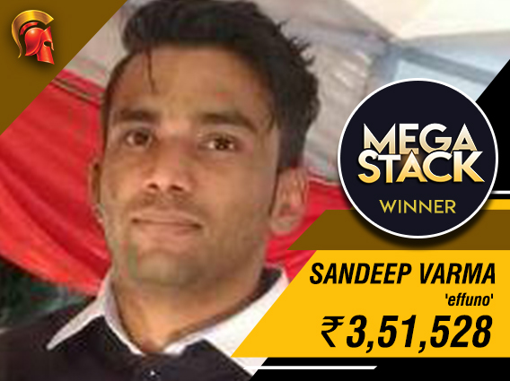 Sandeep Varma takes down Mega Stack on Spartan Poker