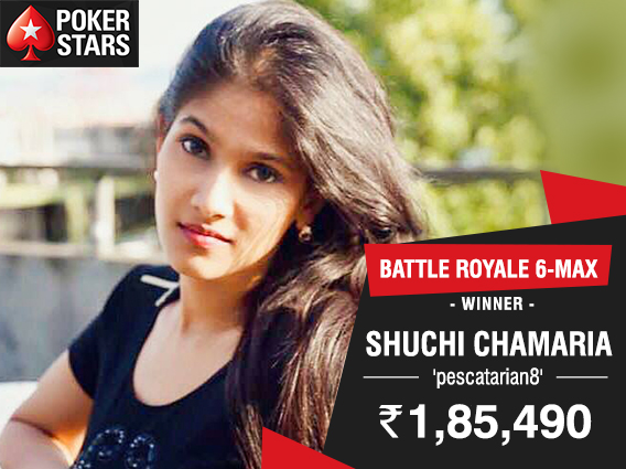 Shuchi Chamaria wins PokerStars India Battle Royale