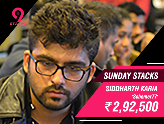 Siddharth Karia wins 2.92L for shipping Sunday Stacks