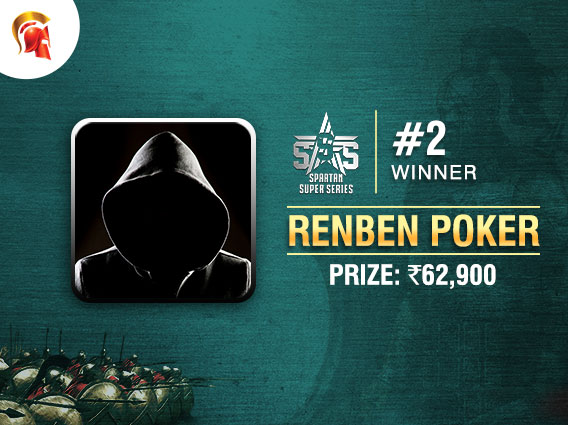 Spartan's SSS Event #2 goes to 'Renben Poker'