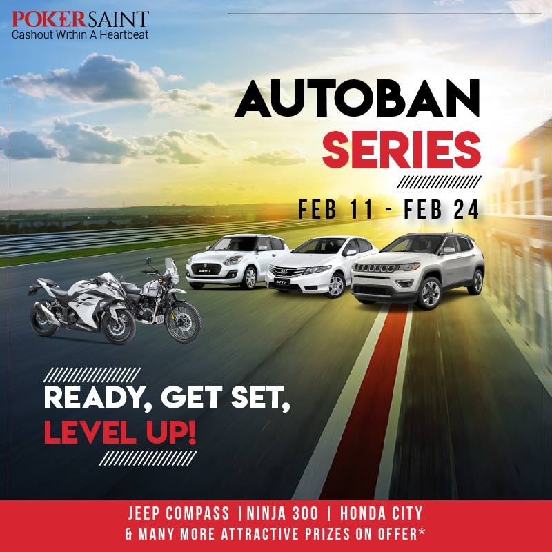 Stylish vehicles to be won in PokerSaint’s ‘AUTOBAN’ series!