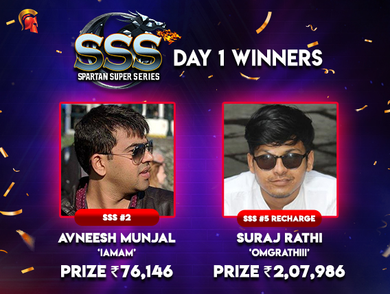 Suraj Rathi, Avneesh Munjal among winners on SSS Day 1