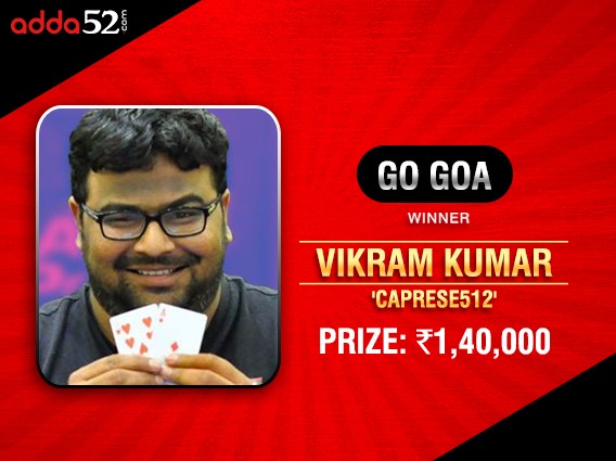 Vikram 'Lungi' Kumar wins Adda52 Go Goa