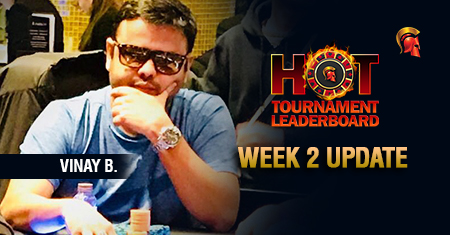 Vinay B leads Week 2 of Spartan Hot Tournament Leaderboard