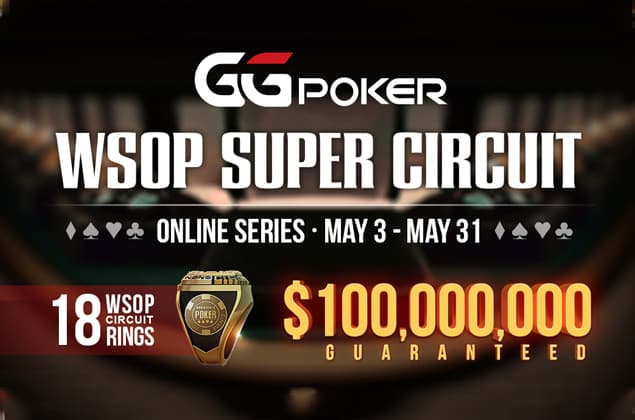 Justin Zhu leading WSOP Online Super Circuit Leaderboard