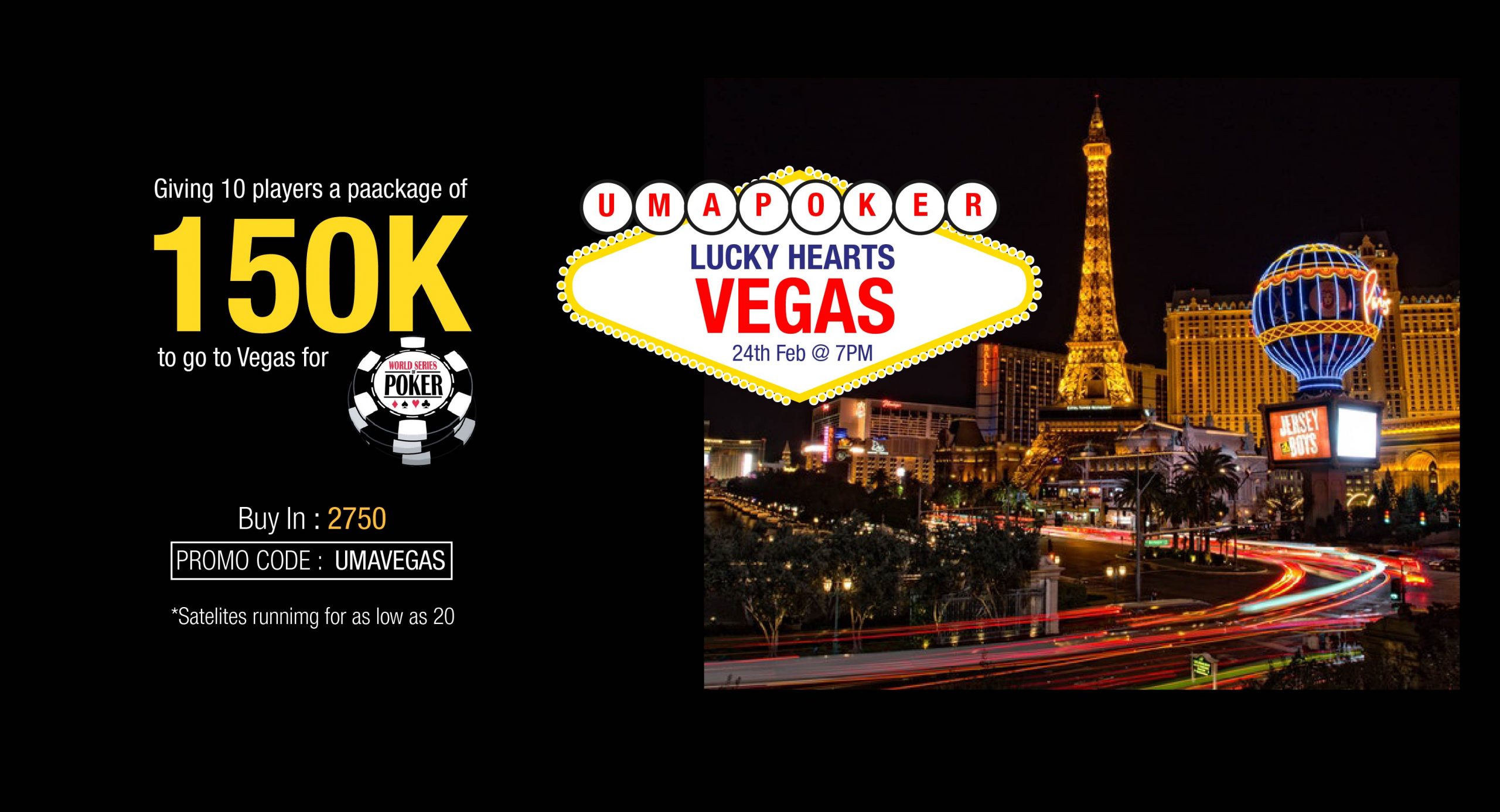 Win 1.5L Vegas packages in Uma Poker's 'Lucky Hearts'