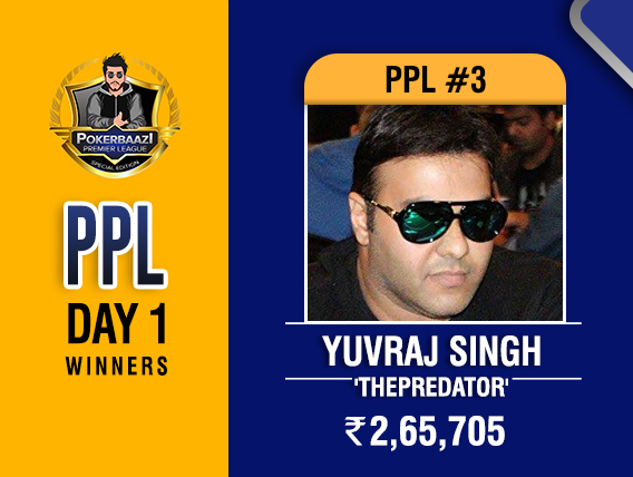 Yuvraj Singh among winners on PPL Day 1