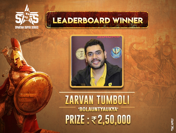 Zarvan Tumboli nails Feb 2019 SSS Leaderboard on Spartan