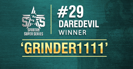 'grinder1111' wins Spartan Daredevil, scores 2nd SSS title