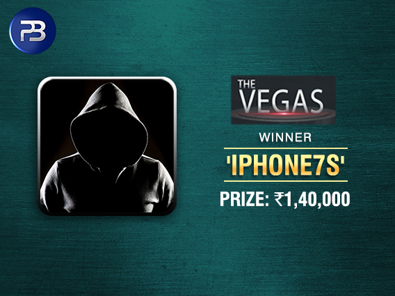 'iphone7s' wins The Vegas on PokerBaazi