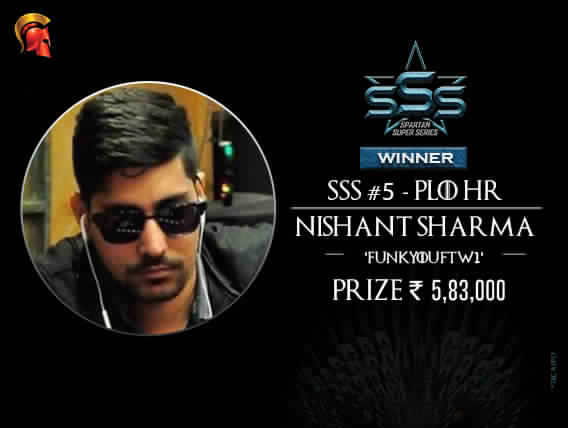 Nishant Sharma wins SSS Day 1 PLO High Roller