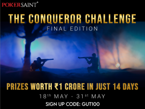 Win prizes worth INR 1 Crore on PokerSaint's Conquerors Challenge!