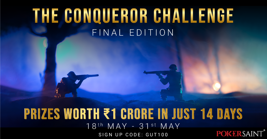Win prizes worth INR 1 Crore on PokerSaint's Conquerors Challenge!