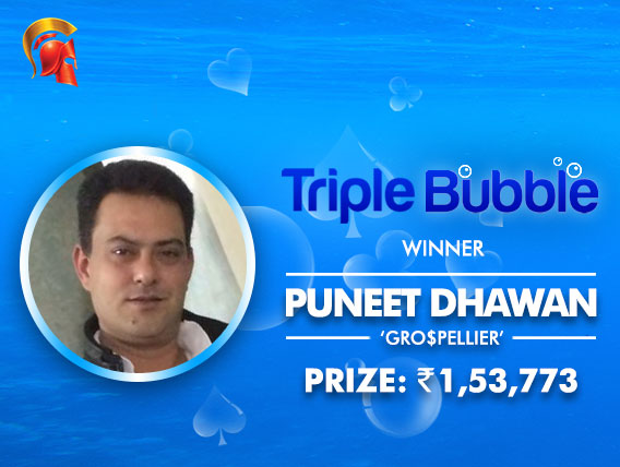 3-way deal gives Puneet Dhawan Spartan Triple Bubble title