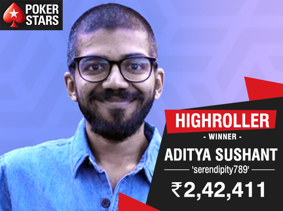 Aditya Sushant wins PokerStars Highroller 12 Lakhs GTD