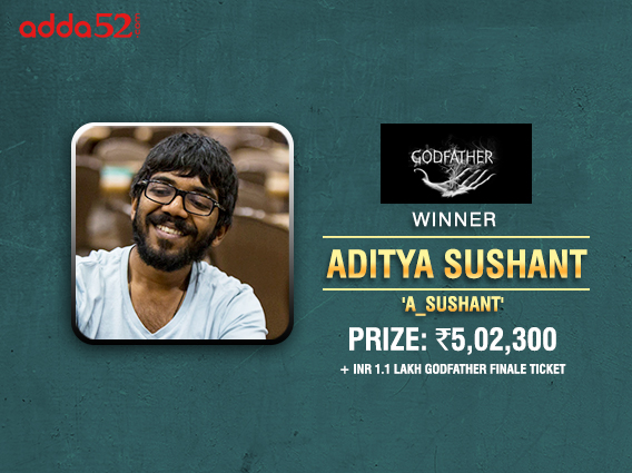 Aditya Sushant wins first Godfather title on Adda52