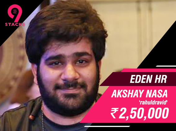 Akshay Nasa wins 9stacks Eden HR yesterday