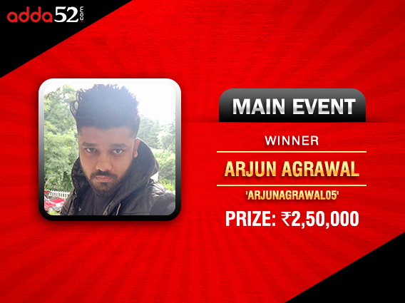 Arjun Agrawal ends victorious in Chip Up Series Main Event