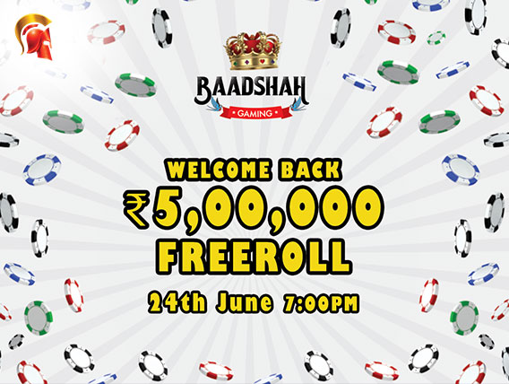 Baadshah Poker to host 5L Freeroll this Sunday