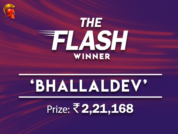 Bhallaldev wins The Flash on The Spartan Poker