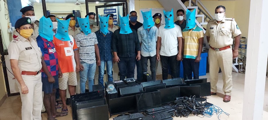 8 arrested in online gambling den raid in Goa